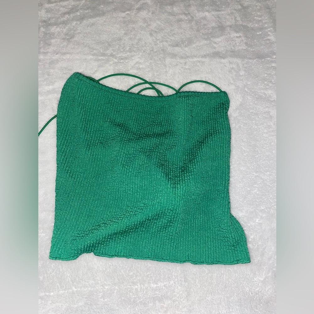 SHEIN Strappy Green Crop Top Size S
